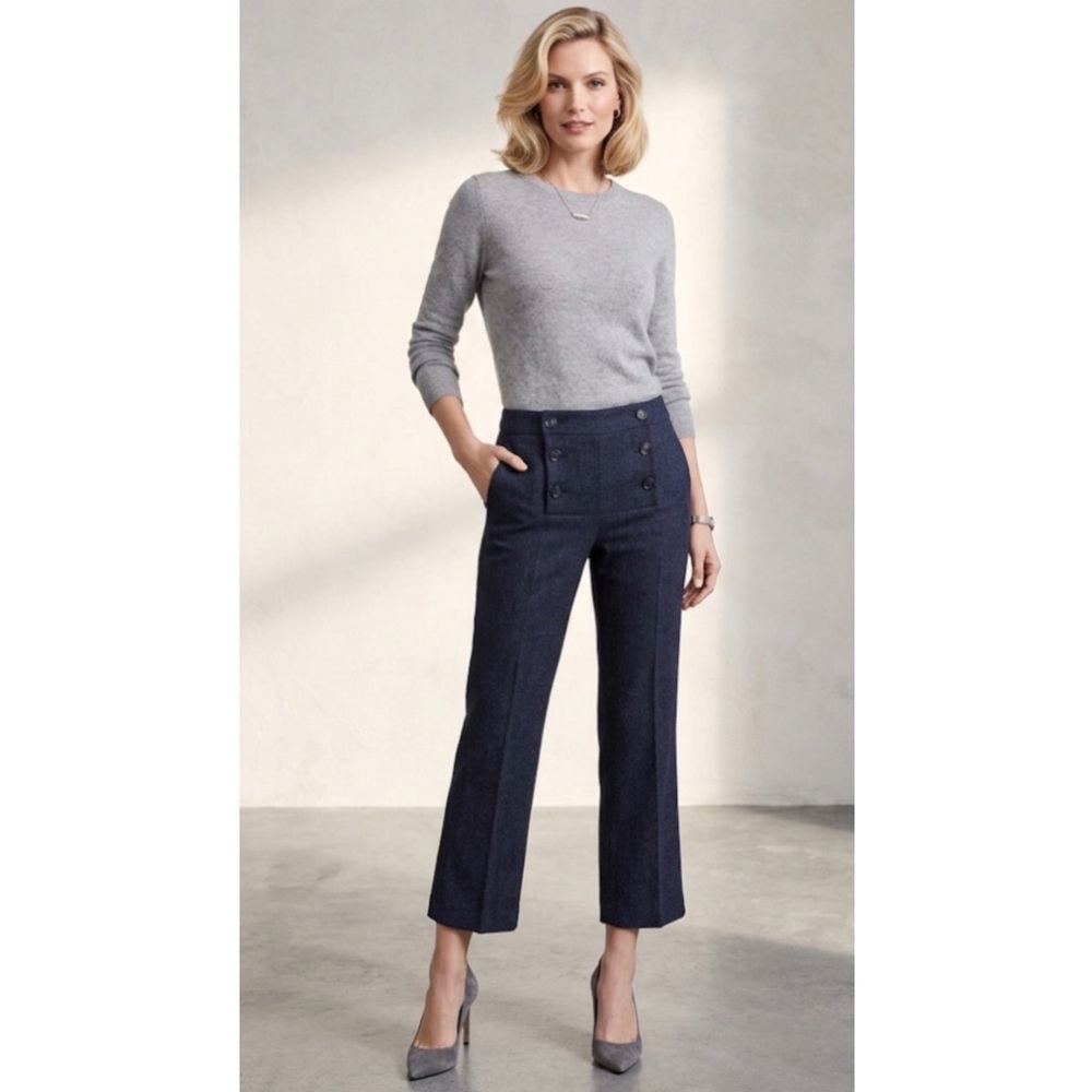 NWT Banana Republic Cropped Sailor Pants Logan Fit Size 4
